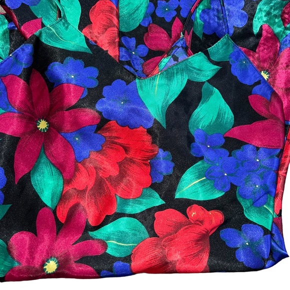 Floral Satin/Silk Tank Dress - Picture 9 of 13